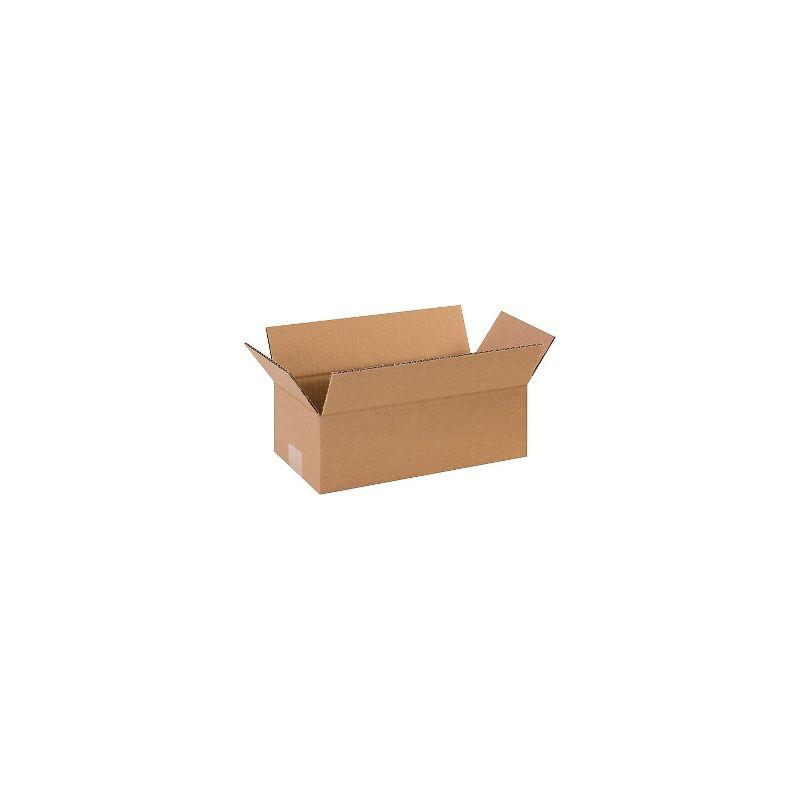 Eco-Friendly Kraft Corrugated Long Storage Boxes 12"x6"x5" - 25 Pack