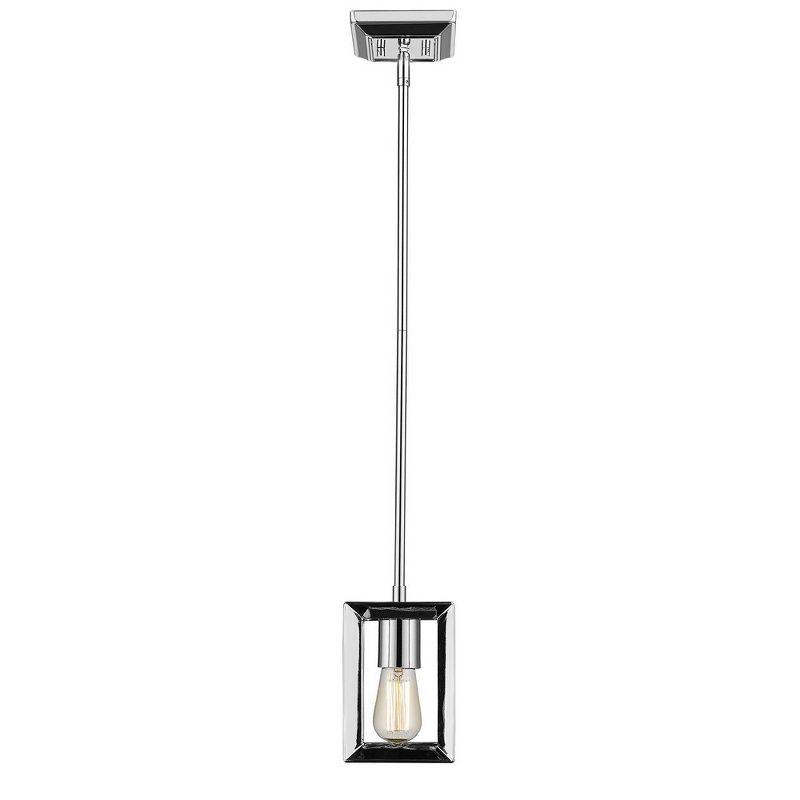 Smyth Contemporary Mini Pendant in Polished Chrome and Glass