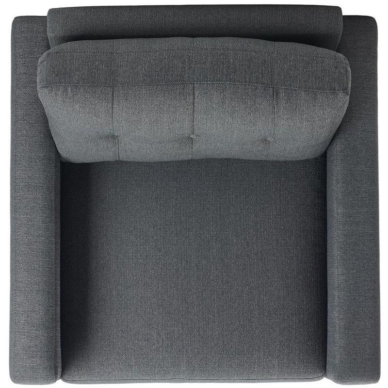 Gneiss Modern Linen Arm Chair - Slate/Grey - Safavieh