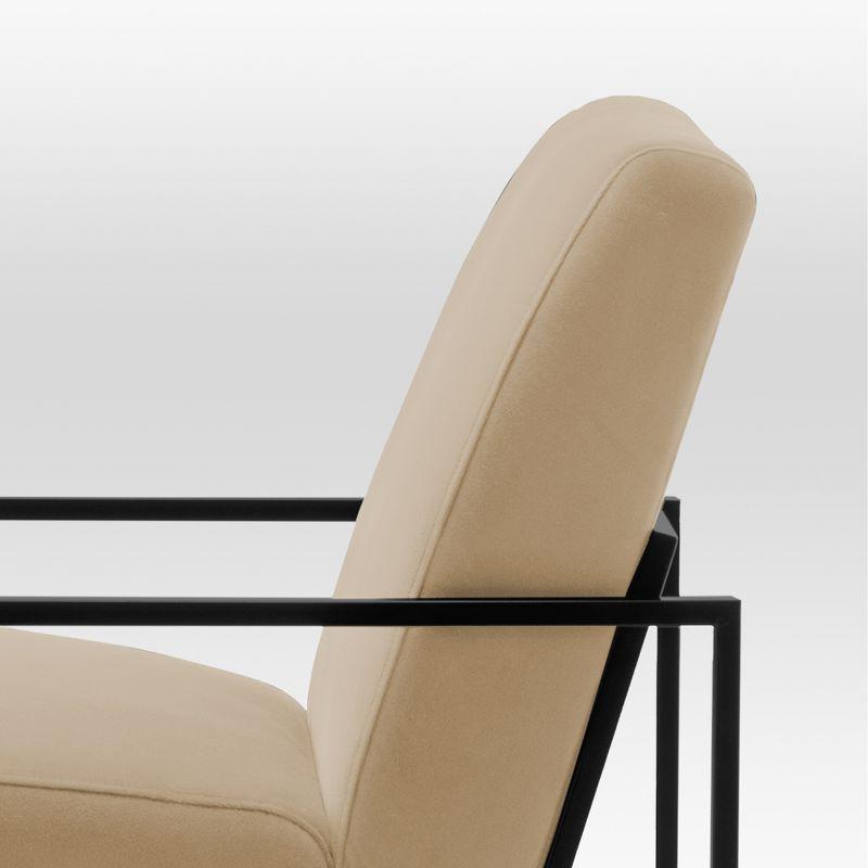 eLuxury Metal Arm Accent Chair