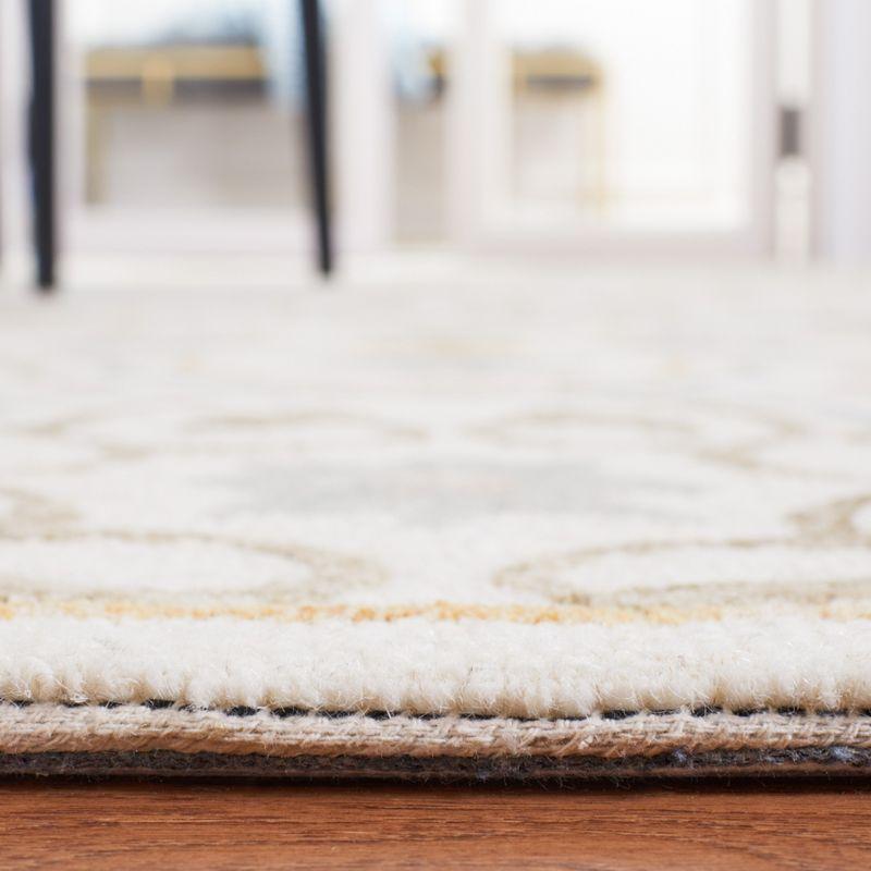 Micro-Loop MLP381 Hand Tufted Indoor Area Rug - Ivory/Grey - 5'x5' - Safavieh