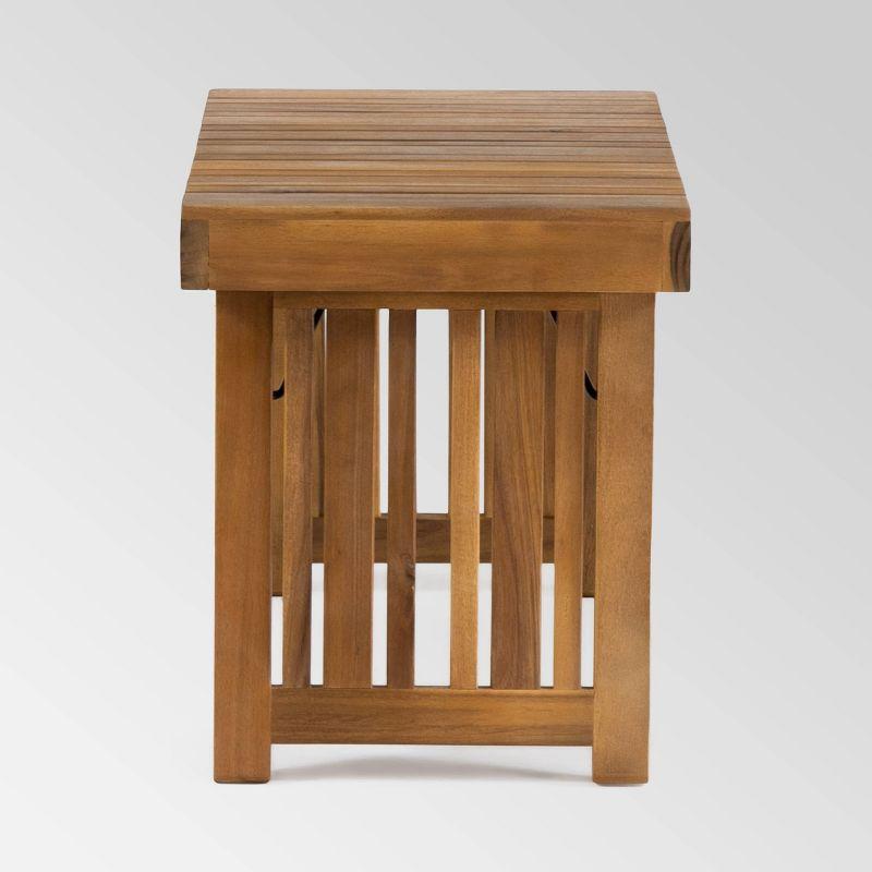 Kyoto Acacia Wood Folding Side Table - Teak - Christopher Knight Home