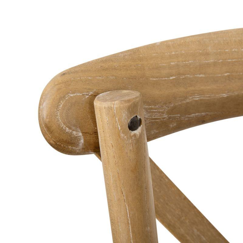 Flash Furniture 2-pack Advantage Medium Natural With White Grain X-Back Chair