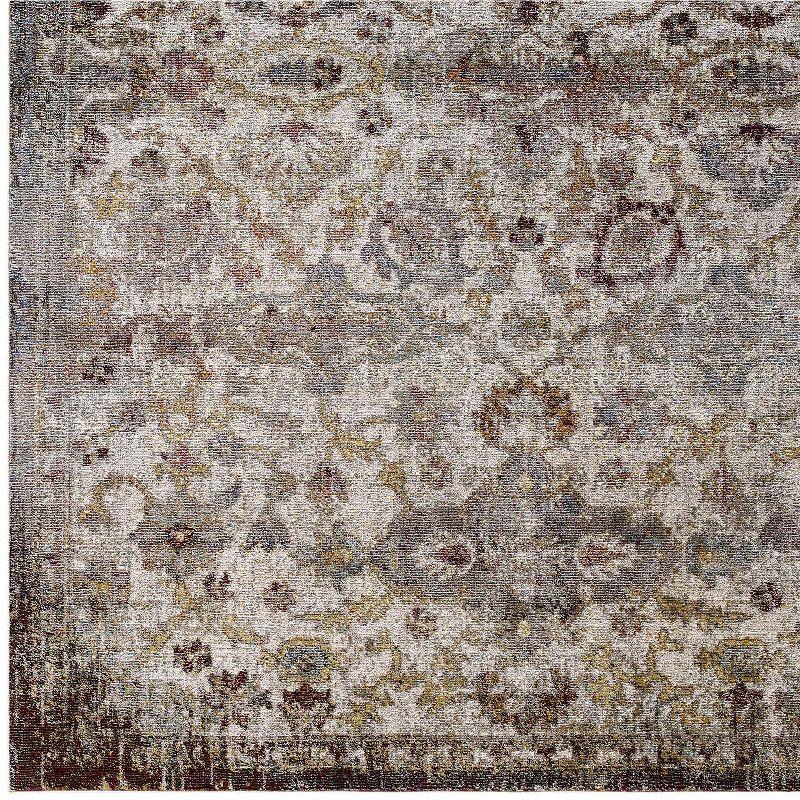 Modway Success Kaede Distressed Vintage Floral Moroccan Trellis 5x8 Area Rug