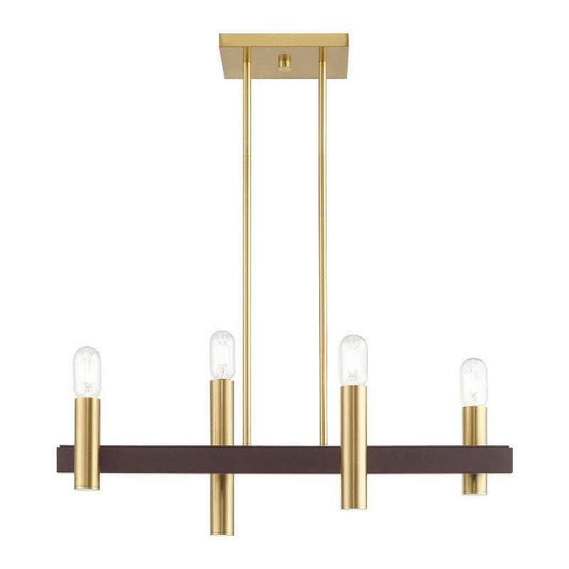 Livex Lighting Helsinki 4 - Light Chandelier in  Satin Brass/Bronze