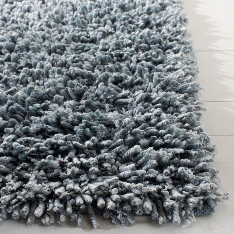 Sheep Shag SSG212 Hand Woven Area Rug - Aqua - 4'x6' - Safavieh.