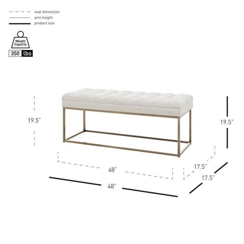 Everly Quinn Georgenia Polyester Upholstered Bench