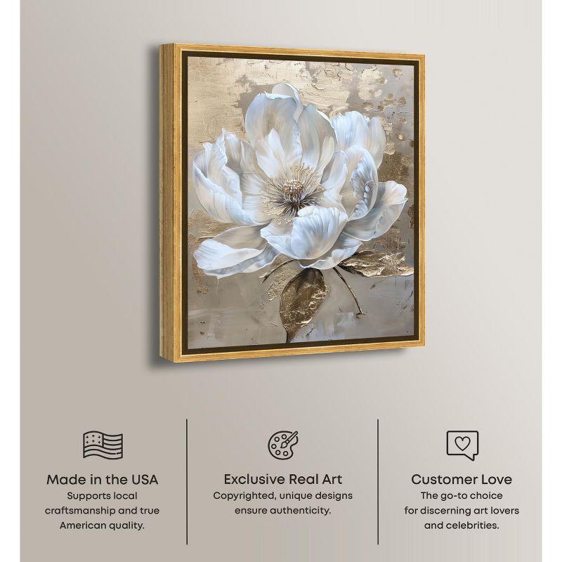 Art Remedy Athenas Flower Floral Fine Wall Art, 20" x 24", Gold Frame