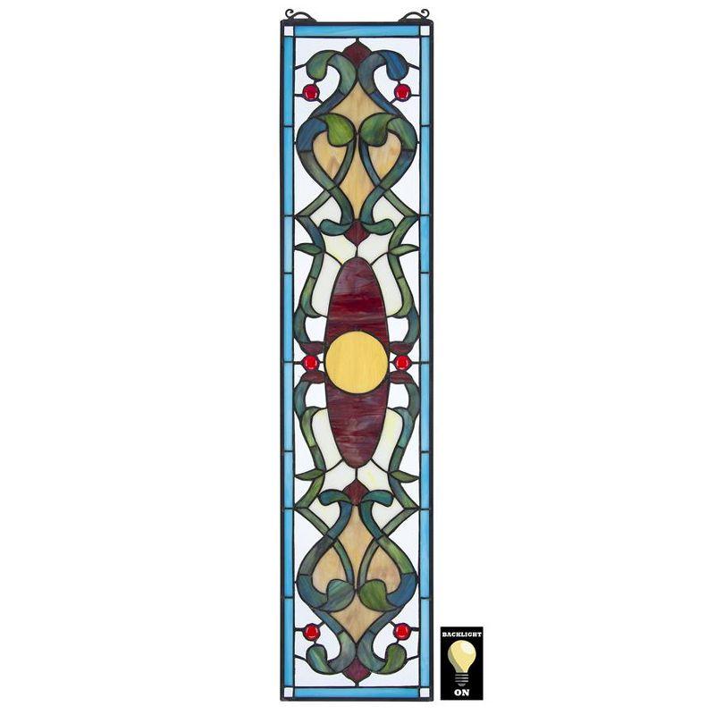 Westbourne Place Multicolor Stained Glass Window Panel