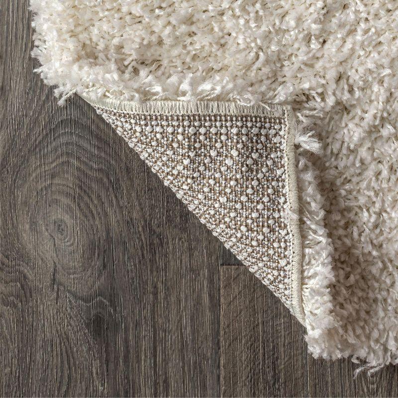 2'x8' Mercer Shag Plush Area Rug, Cream - JONATHAN Y