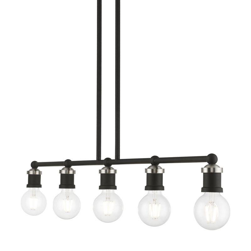 Livex Lighting Lansdale 5 - Light Chandelier in  Black/Brushed Nickel