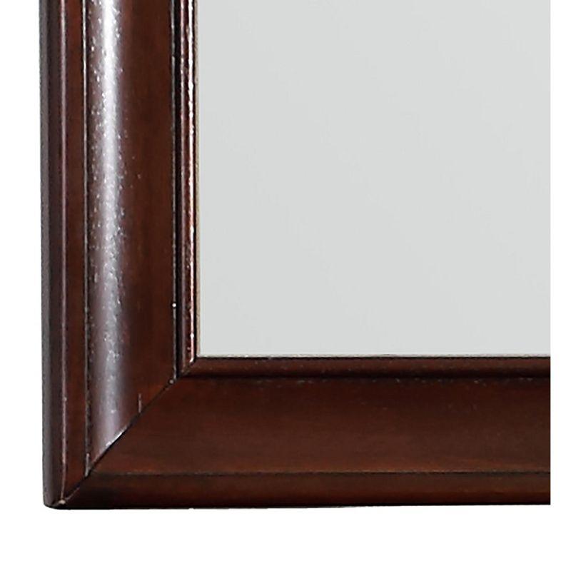 Passion Furniture LaVita 45 in. x 33 in. Modern Rectangle Framed Cappuccino Dresser Mirror