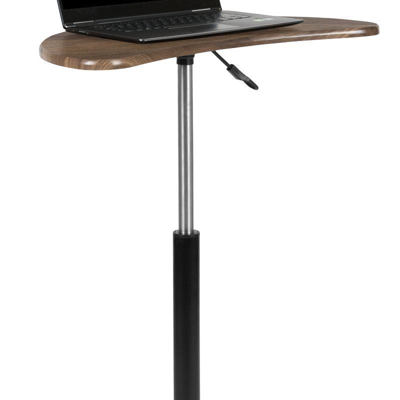 Flash Furniture Sit to Stand Mobile Laptop Computer Desk - Portable Rolling Standing Desk