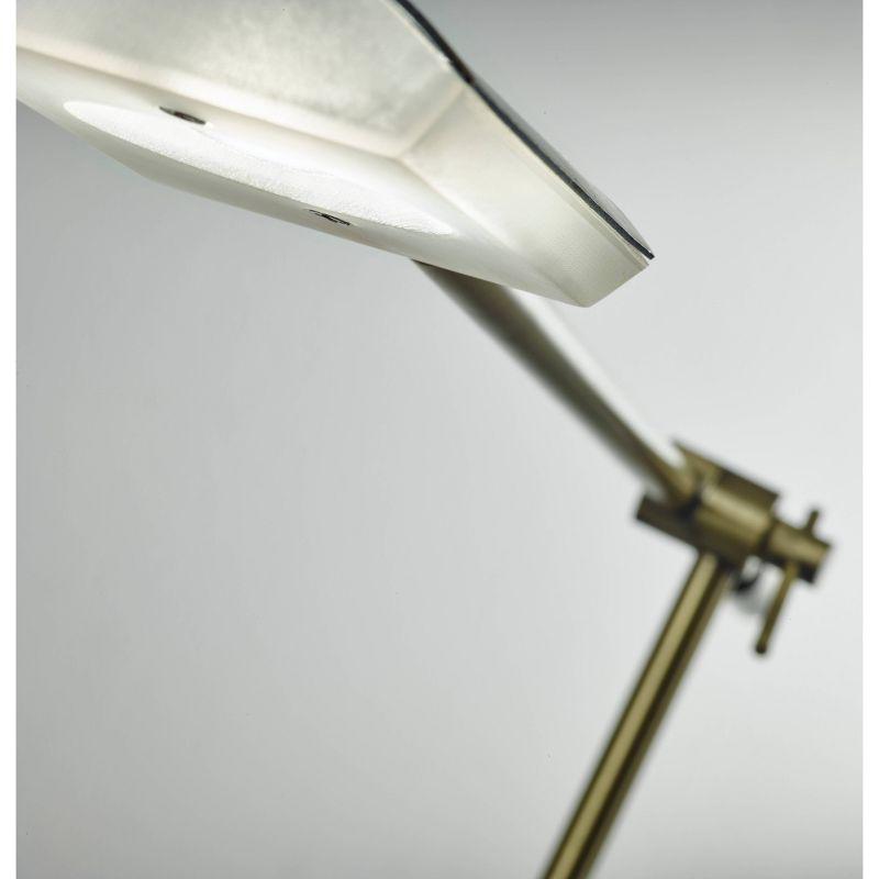 LED Vera Floor Lamp Antique Brass with Marble Base & Touch Dimmer Includes LED Bulb - Adesso