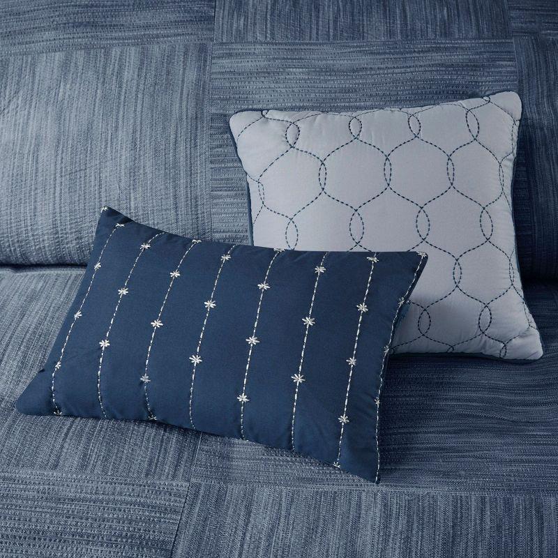 Madison Park Walter 7 Piece Printed Weave Seersucker Comforter Set