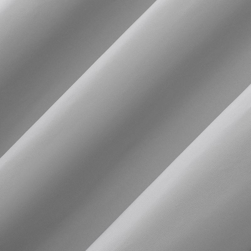 40"x63" Sun Zero 100% Blackout Cyrus Thermal Back Tab Curtain Panel Silver: Modern Solid Indoor Polyester