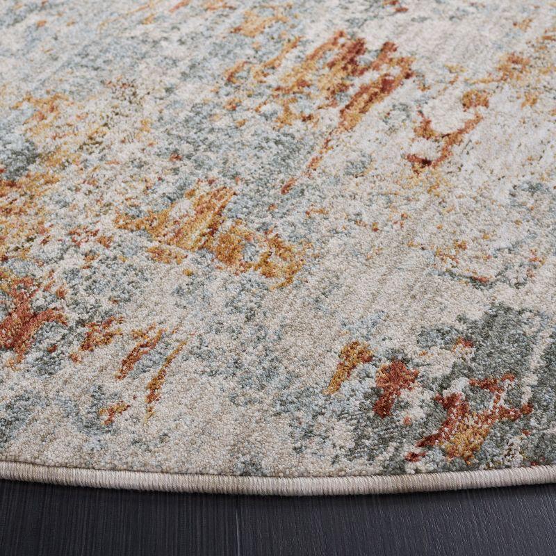 Adrianna ADN200 Machine Made Indoor Area Rug - Blue/Rust - 8'x10' - Safavieh