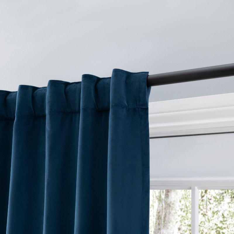 Everly Quinn Premium Velvet Myreon Solid Color Blackout Thermal Rod Pocket Single Curtain Panel Liner