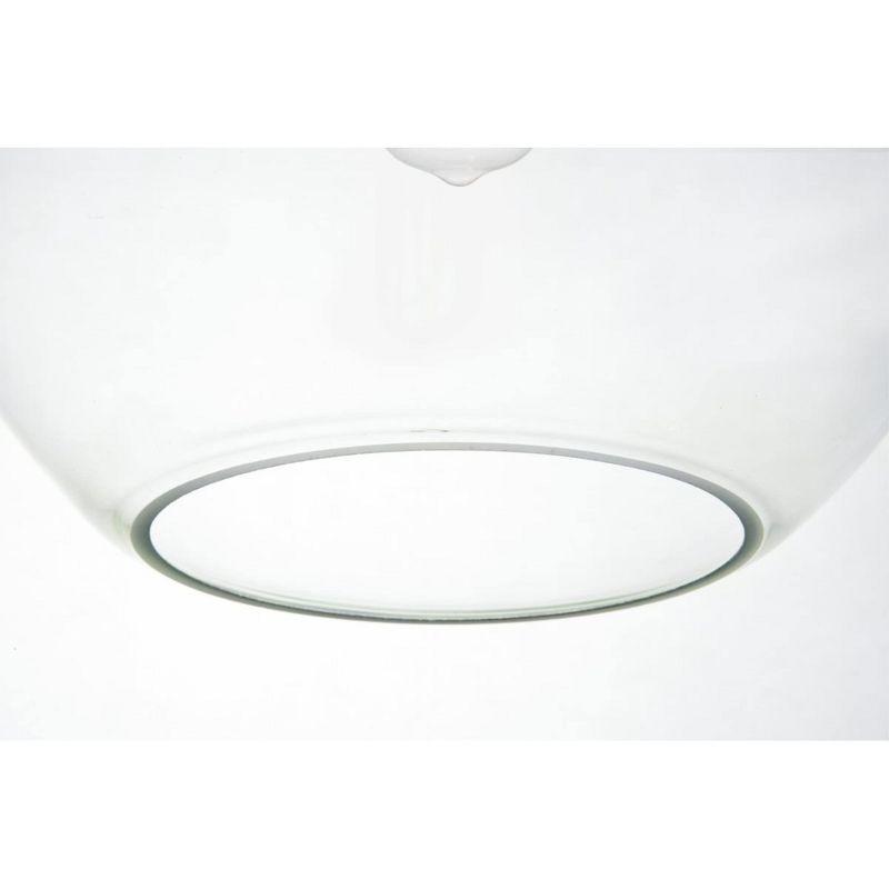 Elegant Lighting Baxter 3-Light Chrome Pendant Fixture with Clear Glass Globes