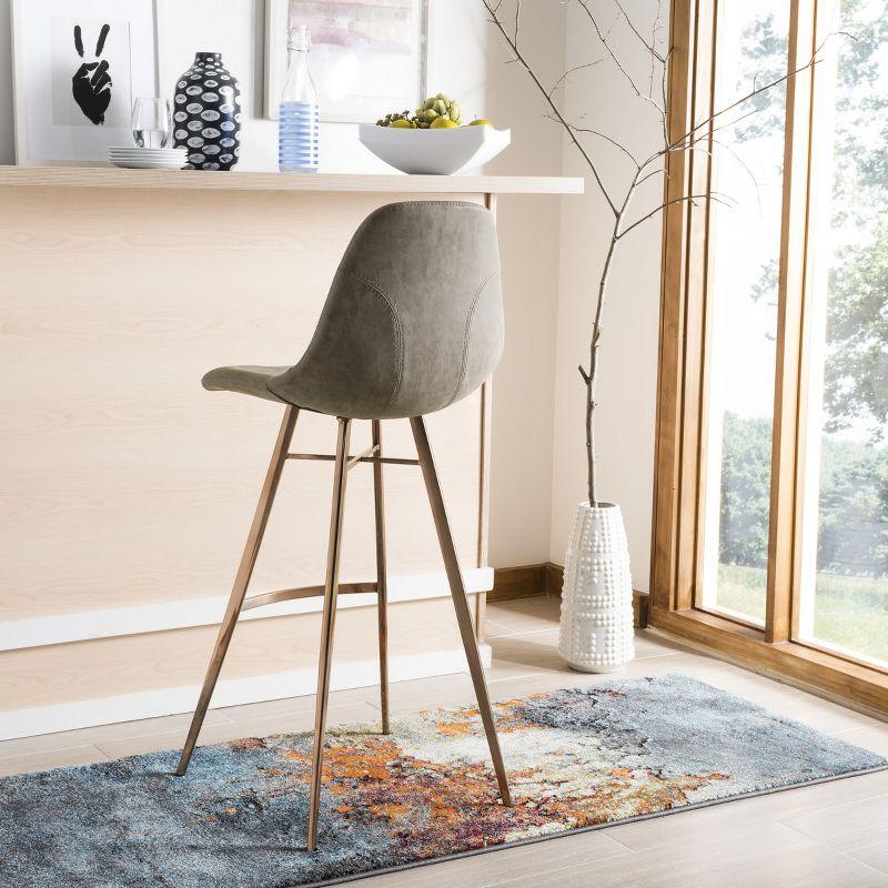 Mathison Bar Stool  - FOX3011 - Taupe/Copper - Safavieh Couture