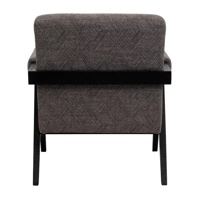 Sagebrook Home 36" Fabric and Wood Square Scandinavian Accent Chair Gray: Polyester Upholstery, Hand-Painted Finish, No Assembly Required