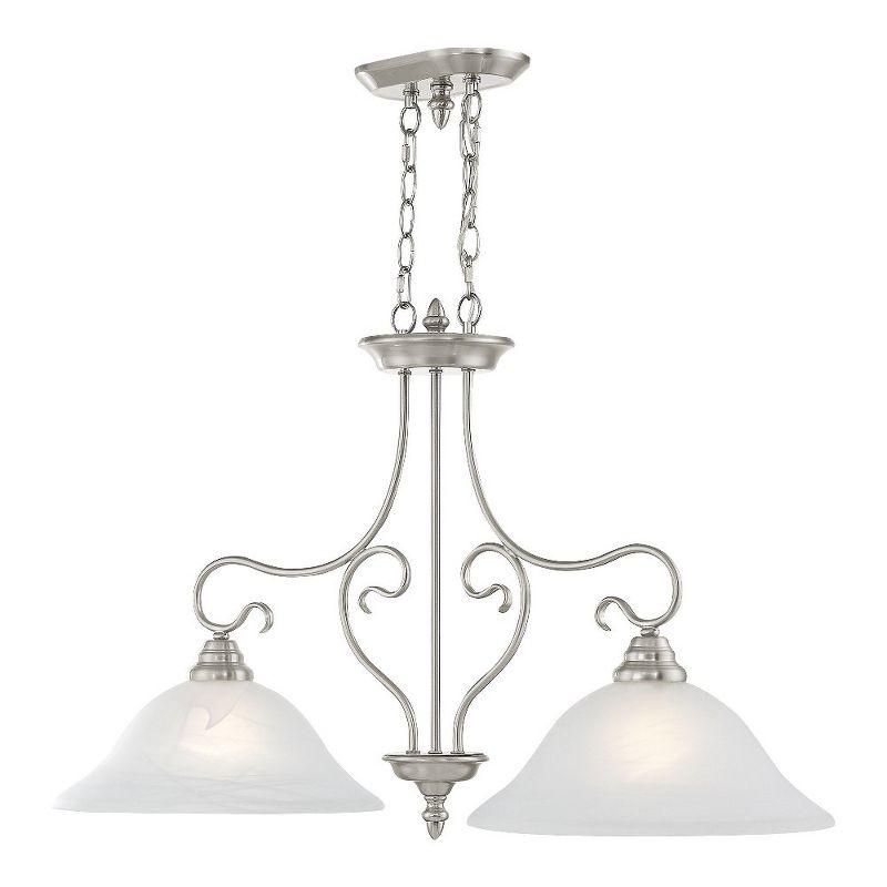 Livex Lighting Coronado 2 - Light Island Pendant Light in  Brushed Nickel