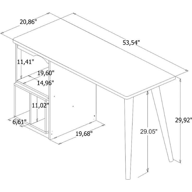 53.54" Hampton Home Office Desk - Manhattan Comfort