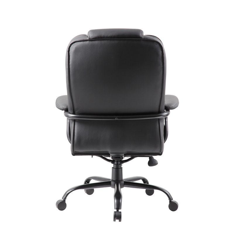 Heavy Duty Executive Chair Dark - Boss Office Products: Swivel, Metal Frame, 400lb Capacity