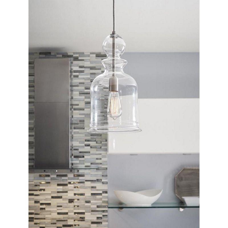 Progress Lighting, Staunton Collection, 1-Light Wall Sconce, Brushed Nickel, Clear Glass Shade