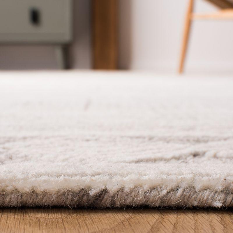 Abstract ABT349 Hand Tufted Area Rug - Ivory/Grey - 6' X 6' Square - Safavieh.