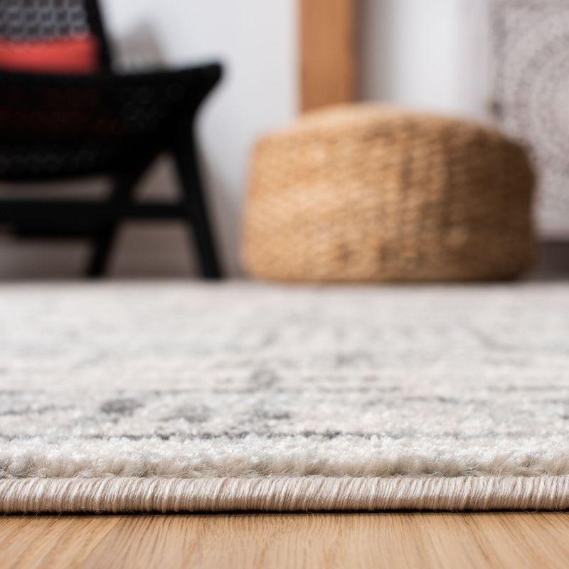 Mercer MRE413 Power Loomed Area Rug - Ivory/Grey - 5'3"x7'6" - Safavieh.