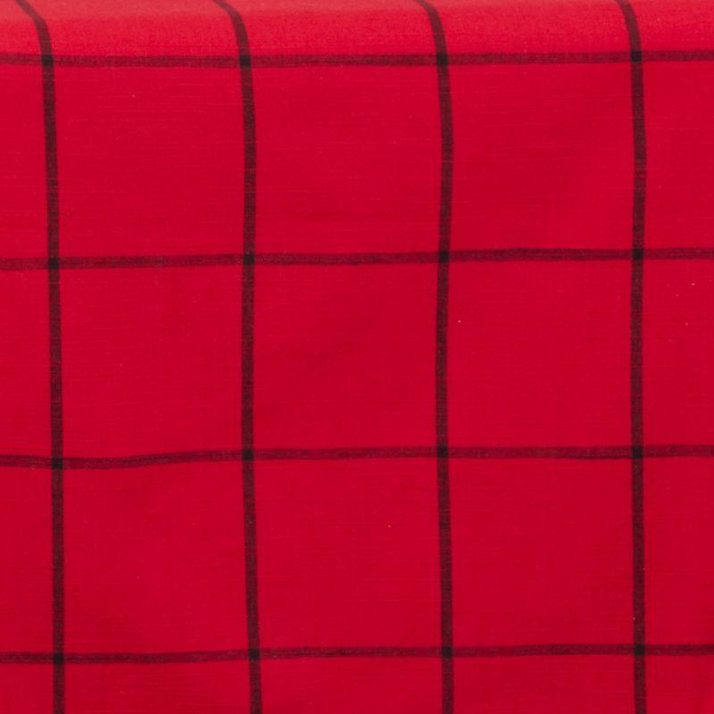 Saro Lifestyle Dining Table Runner With Large Plaid Design, Red, 16" x 72"