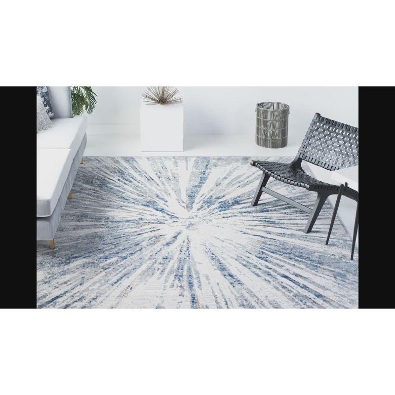 Amelia ALA449 Power Loomed Indoor Area Rug - Grey/Blue - 4'5"x6'5" - Safavieh