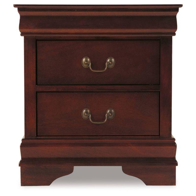 Signature Design by Ashley Alisdair Nightstand Brown/Beige: Traditional Style with Metal Glides, Storage Drawer