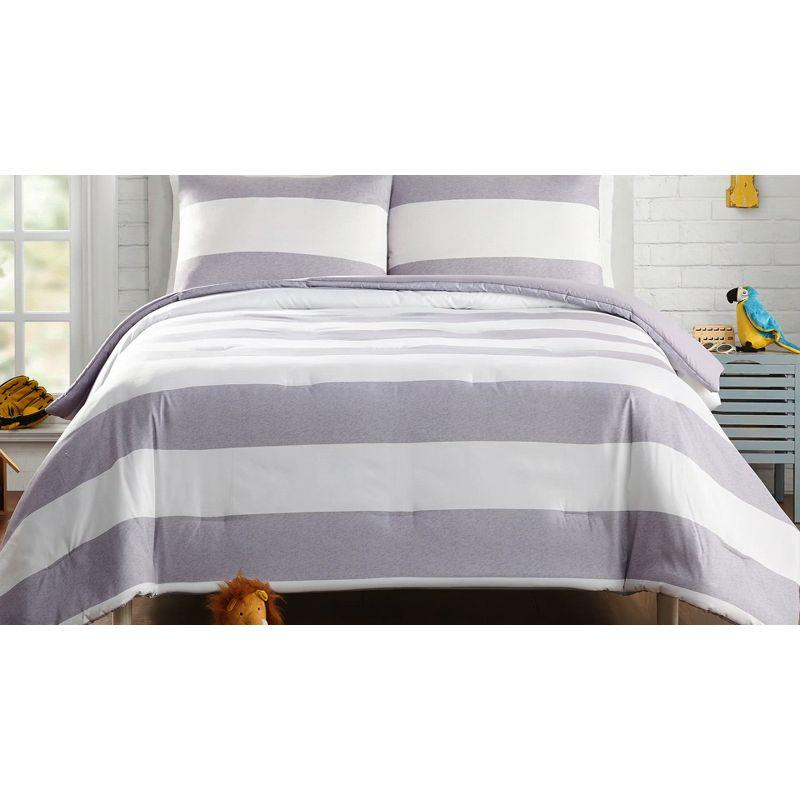 Lavelle Stripe Microfiber Comforter Set