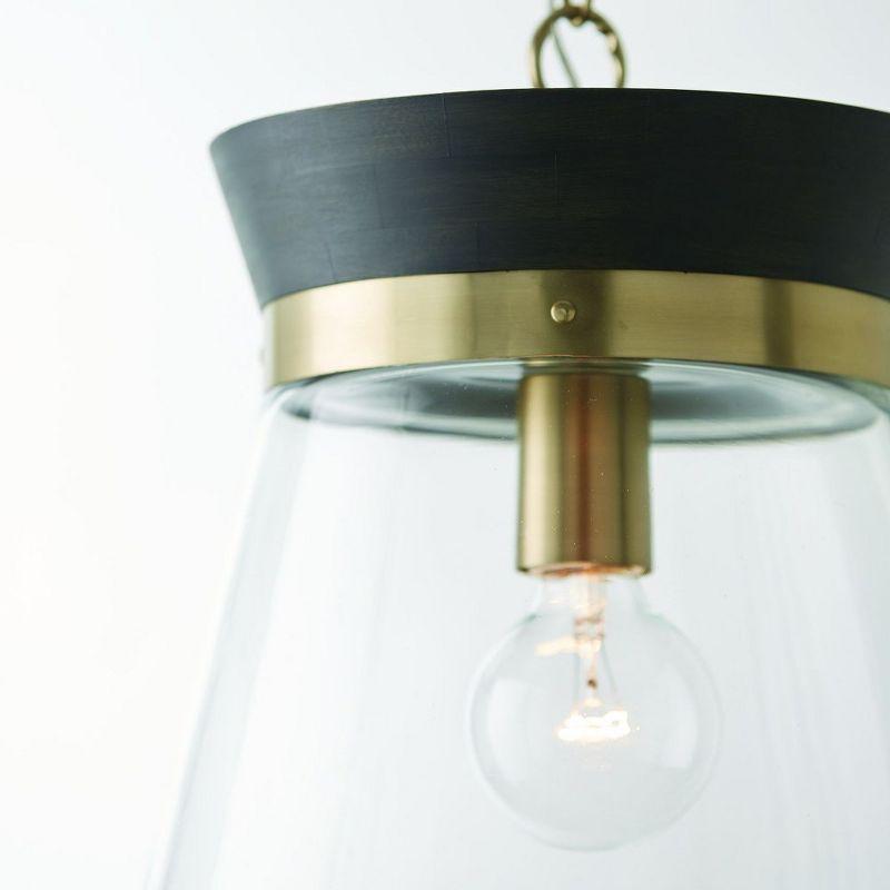 Capital Lighting Finn 1 - Light Pendant in  Black Stain/Matte Brass