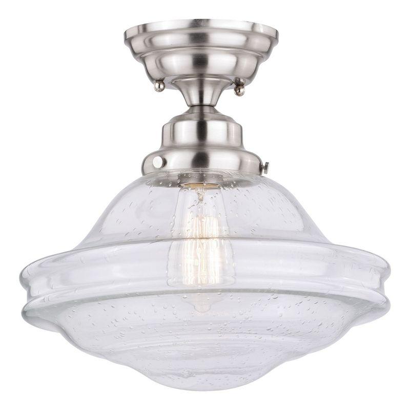 Vaxcel Huntley 1 - Light Flush Mount in  Satin Nickel