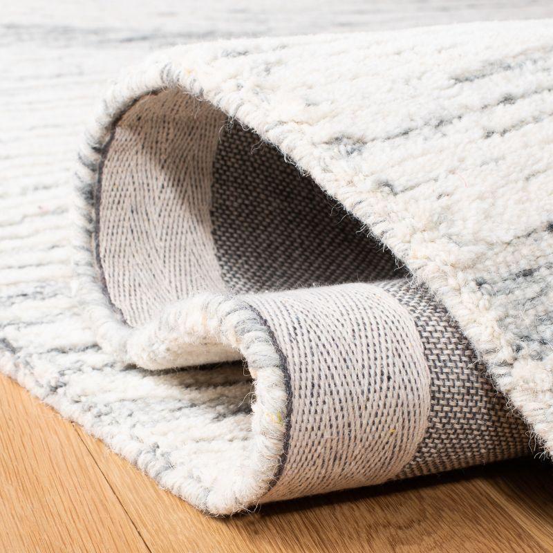Metro MET995 Hand Tufted Indoor Runner Rug - Dark Grey/Ivory - 2'3"x6' - Safavieh
