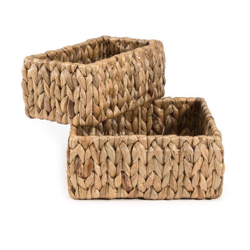 happimess Tress Minimalist Hand-Woven Hyacinth Nesting Baskets, Natural (Set of 3)