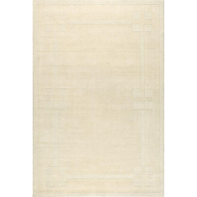 Latitude Run® Rune Bordered Wool-Blend Area Rug