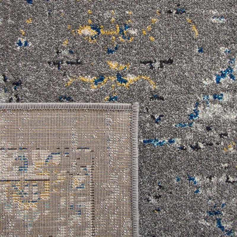 Evoke EVK224 Power Loomed Area Rug - Dark Grey/Yellow - 8'9"x11'9" - Safavieh.