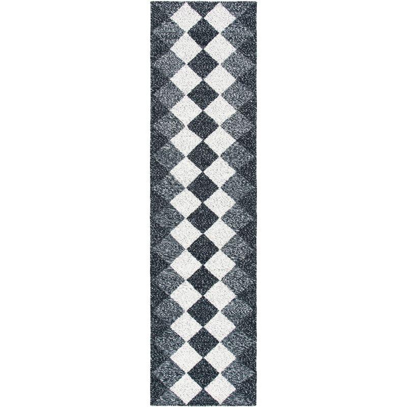 Kilim KLM152 Hand Woven Runner Rug - Black/Ivory - 2'3"x9' - Safavieh.