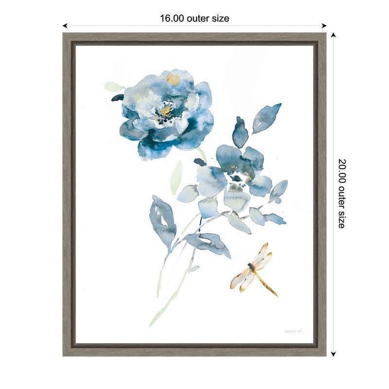 Amanti Art Floral Blues of Summer IV by Danhui Nai Canvas Wall Art Print Framed 16 x 20-in.