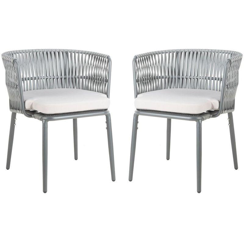 Kiyan Rope Chair (Set of 2) - Grey - Safavieh.