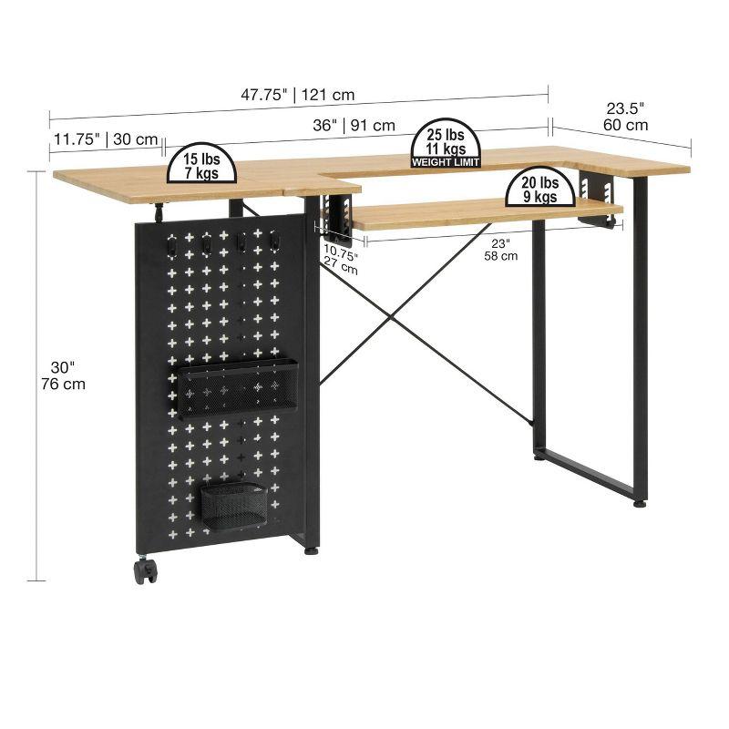 Pivot Sewing Machine Table with Swingout Storage Panel - studio designs