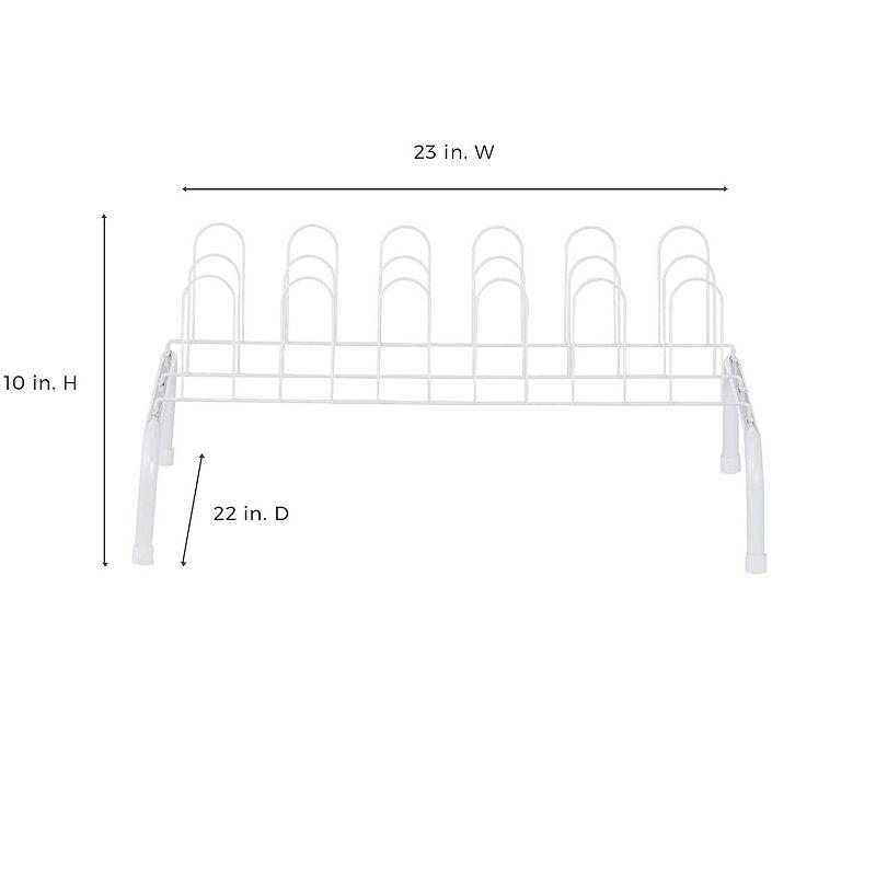 ClosetMaid 1039 Heavy Duty Lightweight 9 Pair Freestanding Wire Shoe Rack Organizer for Closet, Hallway, or Entryway, White (2 Pack)