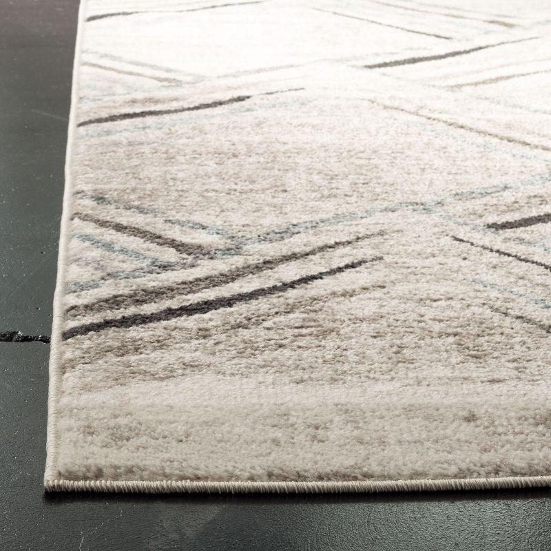 Amsterdam AMS112 Power Loomed Indoor Area Rug - Cream/Charcoal - 5'1"x7'6" - Safavieh