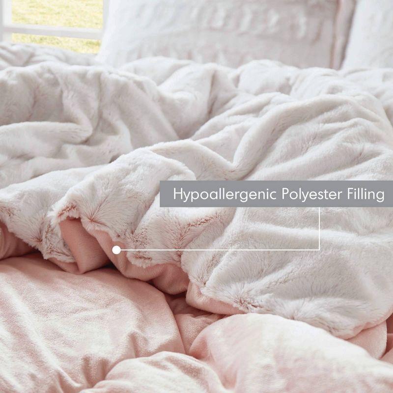 Madison Park Gia Back Print Long Fur Comforter Mini Set