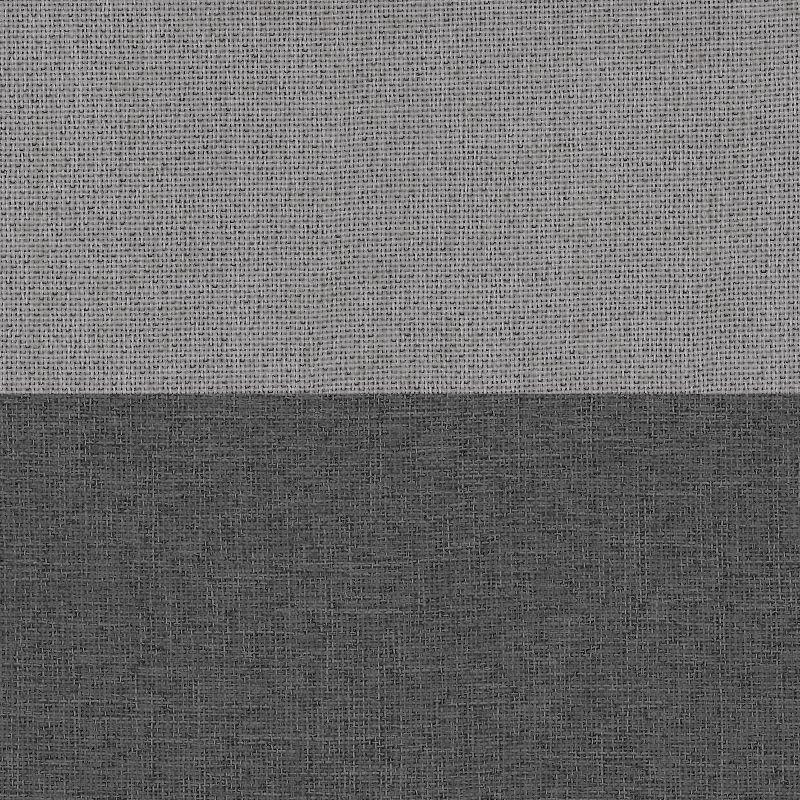 Gray Extended Blackout Grommet Linen-Blend Drapes