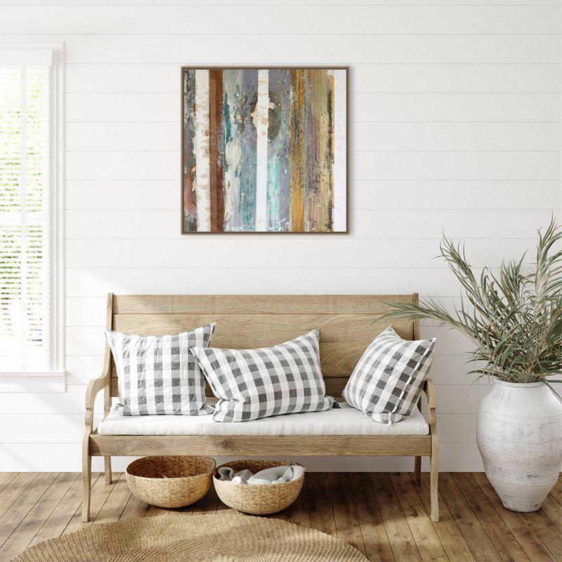 Amanti Art 30"x30" Textured Grain IV by Erin McGee Ferrell Framed Canvas Wall Art Print